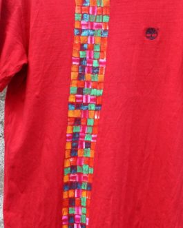 Hand painted patterns on Red TShirt