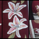 Lily fabric painting