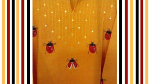 Lady birds hand painted on Kurtha