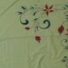 Hand painted vector design on yellow synthetic kurthi material