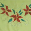 Hand painted red flowers on yellow kurthi material