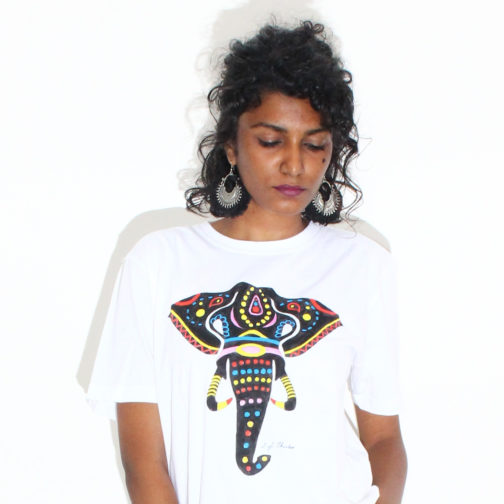 Hand painted elephant tshirt