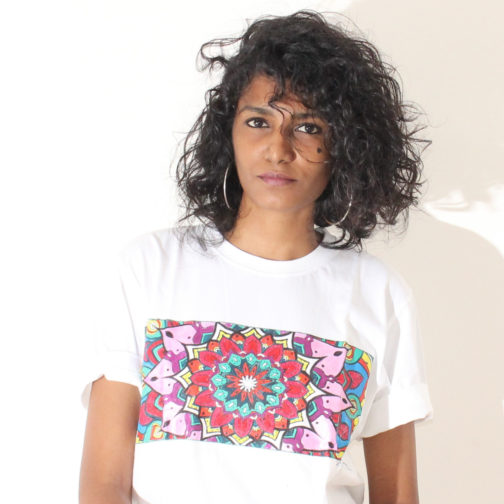 mandala T shirt bust