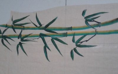 Designer cotton kurthi with bamboo motif