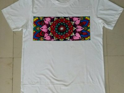 Hand painted Mandala T shirt 1
