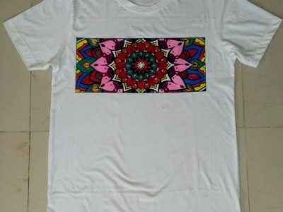 Hand painted Mandala T shirt 1